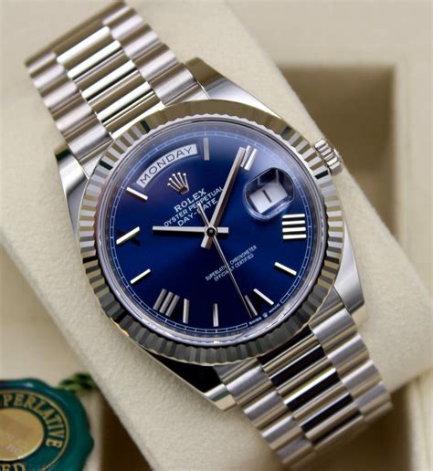 rolex silber blau herren|Rolex armbanduhren.